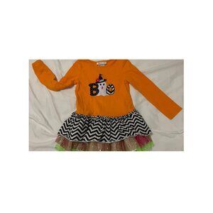Bonnie Jean Halloween Boo Dress Girls Size 5